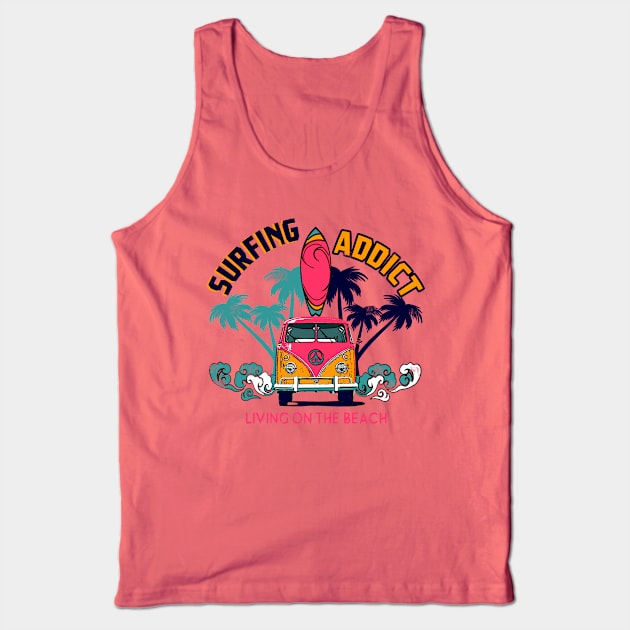 Surfing addict Tank Top by hardcore repertoire